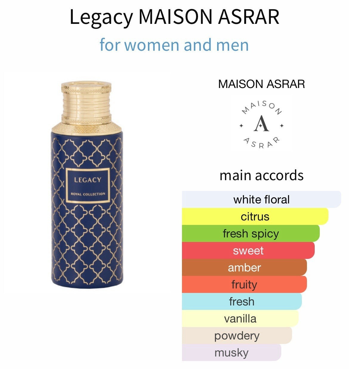 Maison Asrar | LEGACY | EDP | 100ml Not just a scent. A statement This is Legacy