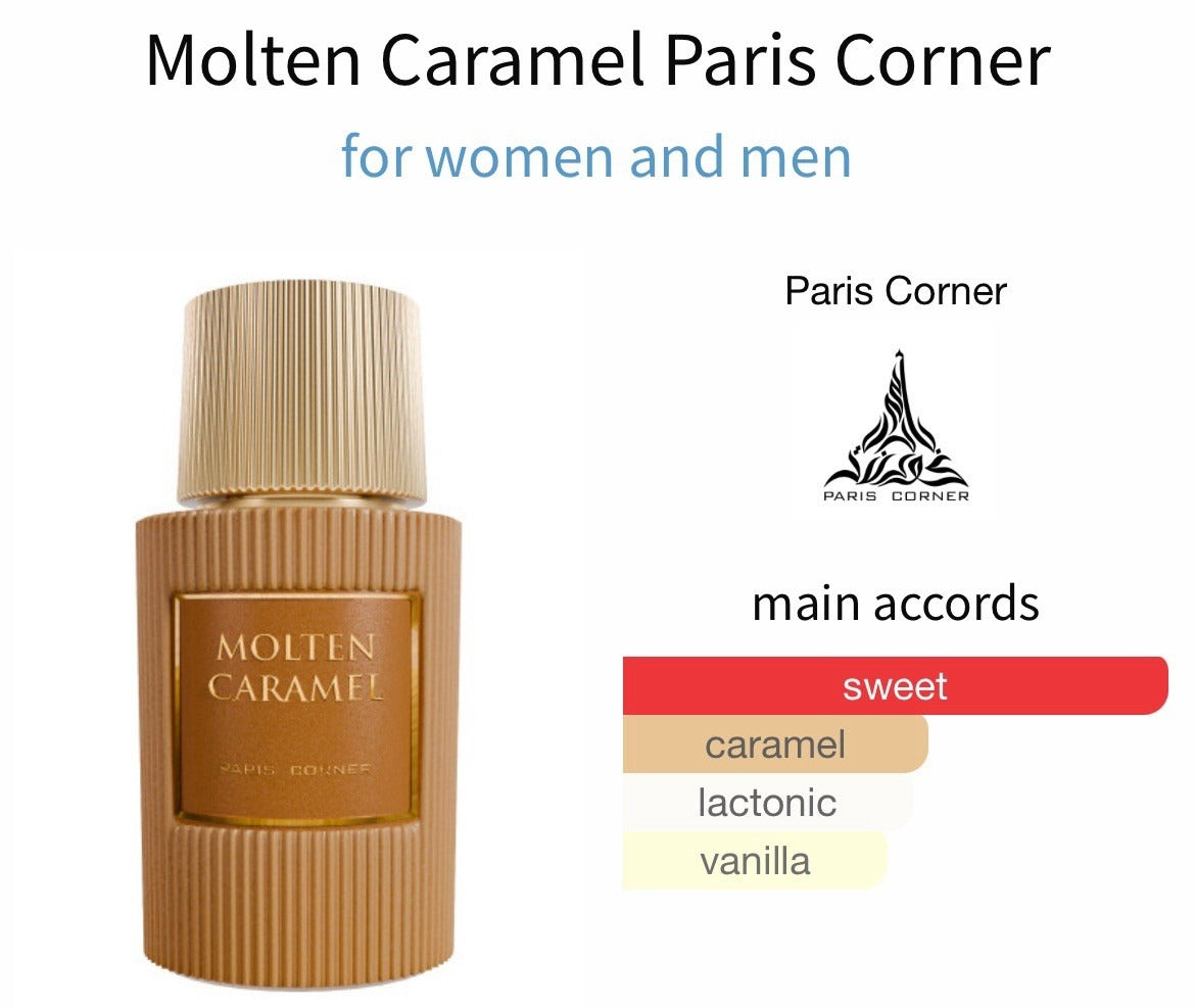 Paris Corner | MOLTEN CARAMEL | Eau De Parfum | 100ml A Warm Indulgent Fragrance