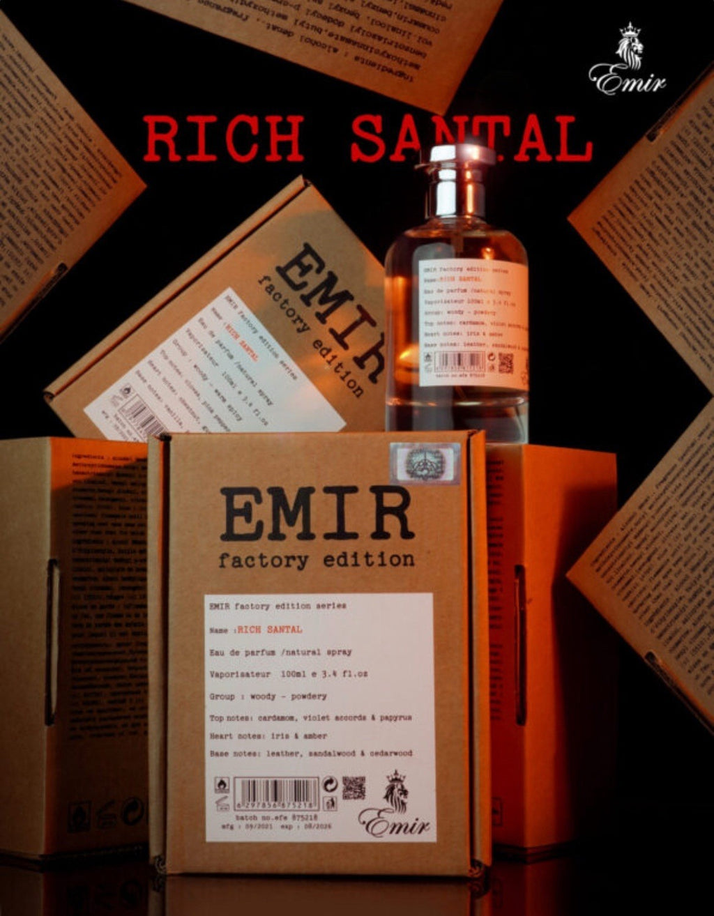 Paris Corner | Emir Rich Santal Factory Edition | Eau De Parfum | 100ml