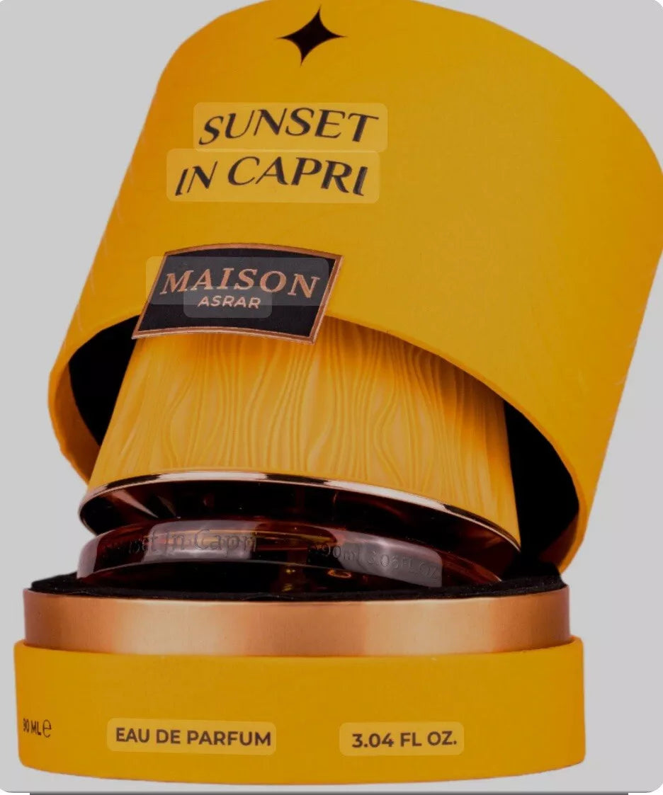 Gulf Orchid Maison Asrar SUNSET IN CAPRI Eau De Parfum 90ML Luxurious Packaging