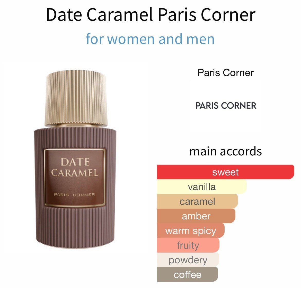 Paris Corner | DATE CARAMEL | EDP | 100ml | Sweet, sultry, unforgettable scent