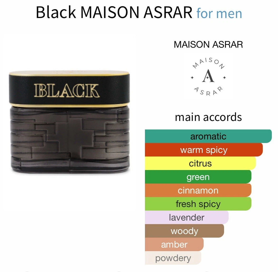 Gulf Orchid Maison Asrar BLACK EDP 100ml A well-balanced fragrance