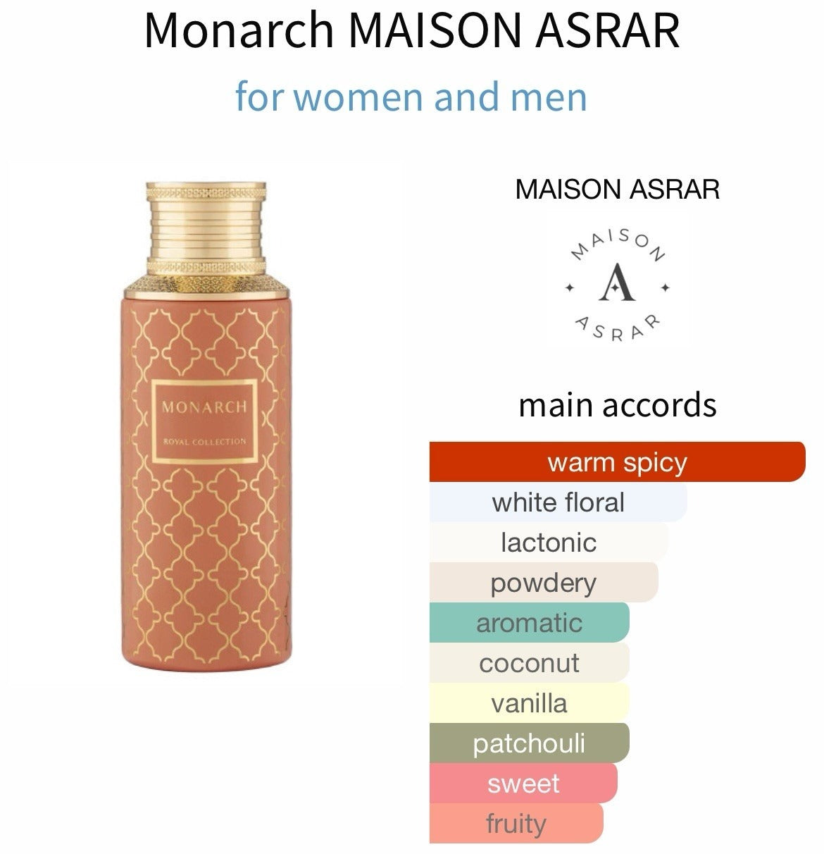 Maison Asrar | MONARCH | Eau De Parfum | 100ml | A fragrance of distinction