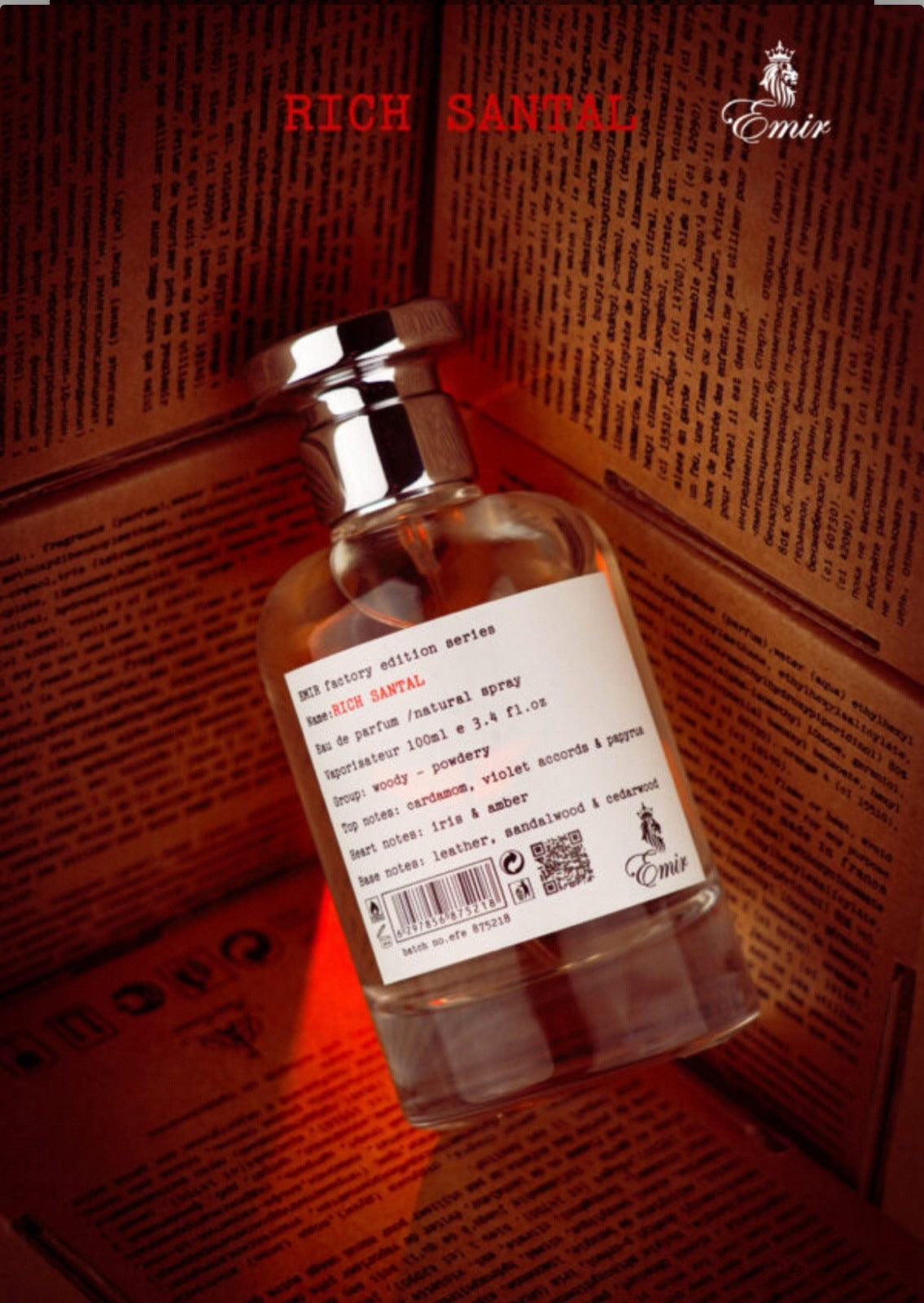 Paris Corner | Emir Rich Santal Factory Edition | Eau De Parfum | 100ml