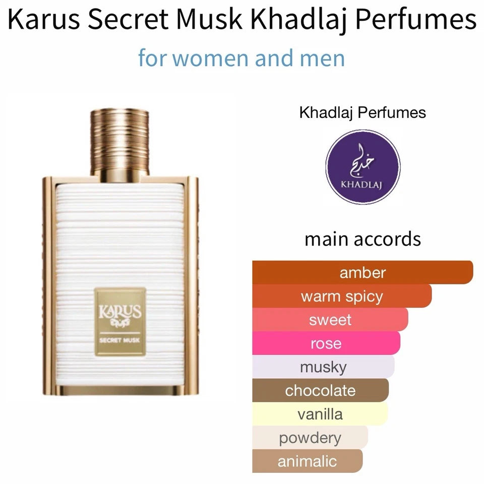 Khadlaj | Karus Secret Musk | 100ml | Eau De Parfum