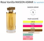 Gulf Orchid Maison Asrar ROSE VANILLA Eau De Parfum 110ML Romantic & Seductive