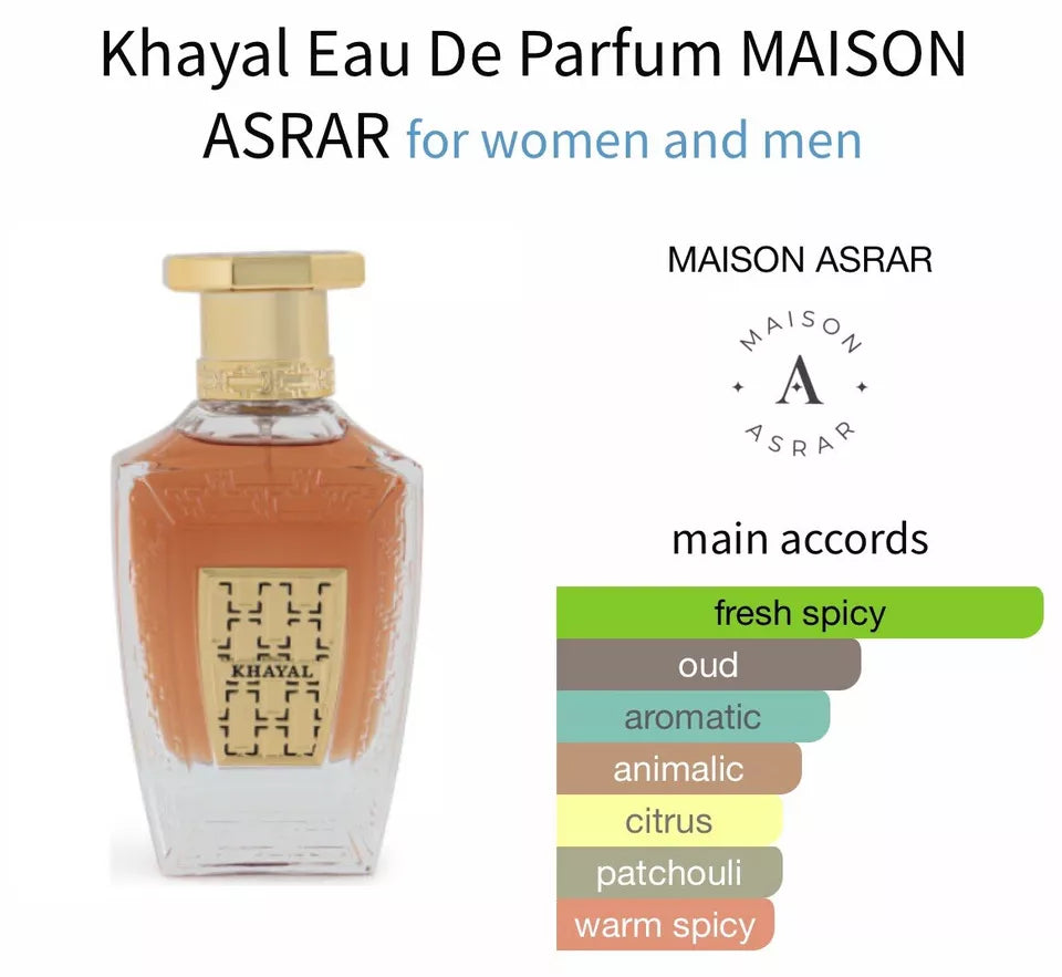 Gulf Orchid Maison Asrar KHAYAL EDP 100ml Unisex. Authentic & Unapologetic Scent