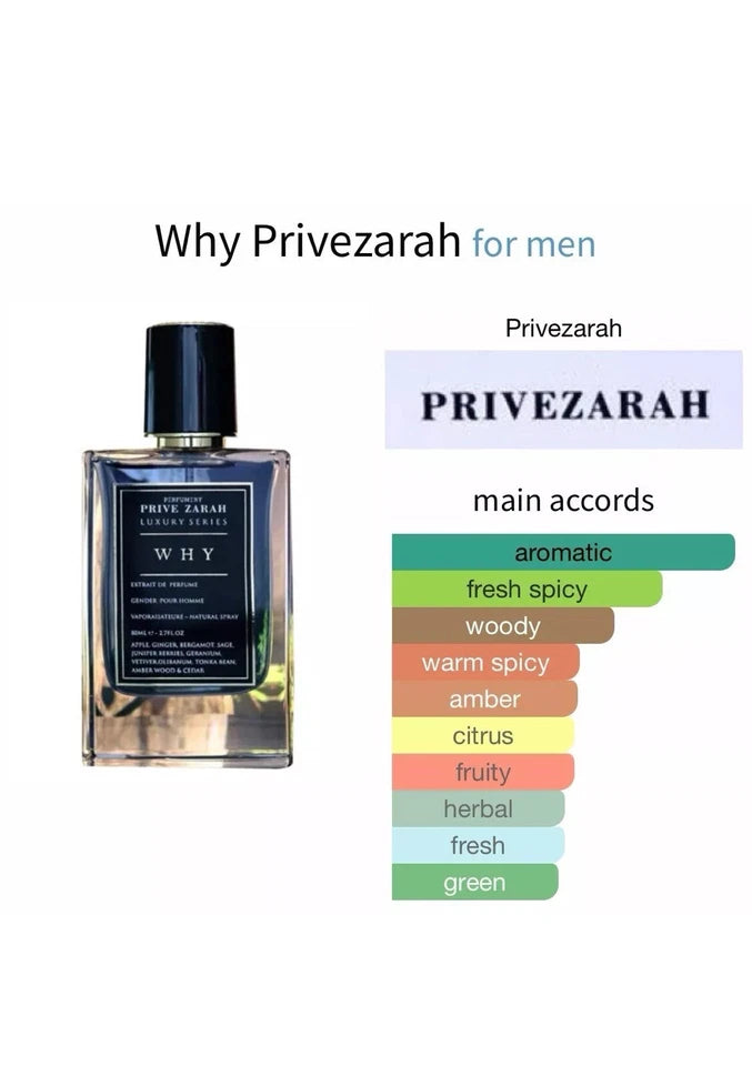 Paris Corner Privezarah WHY EDP 70ml Aromatic Fougere Men Fragrance