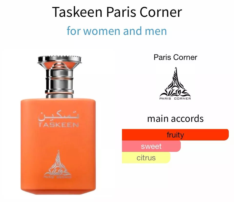 Paris Corner TASKEEN Eau De Parfum 100ml Long Lasting Sophisticated Fragrance
