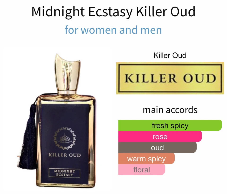 Killer Oud Midnight Ecstasy | Paris Corner | Eau De Perfum 100ml | Unisex