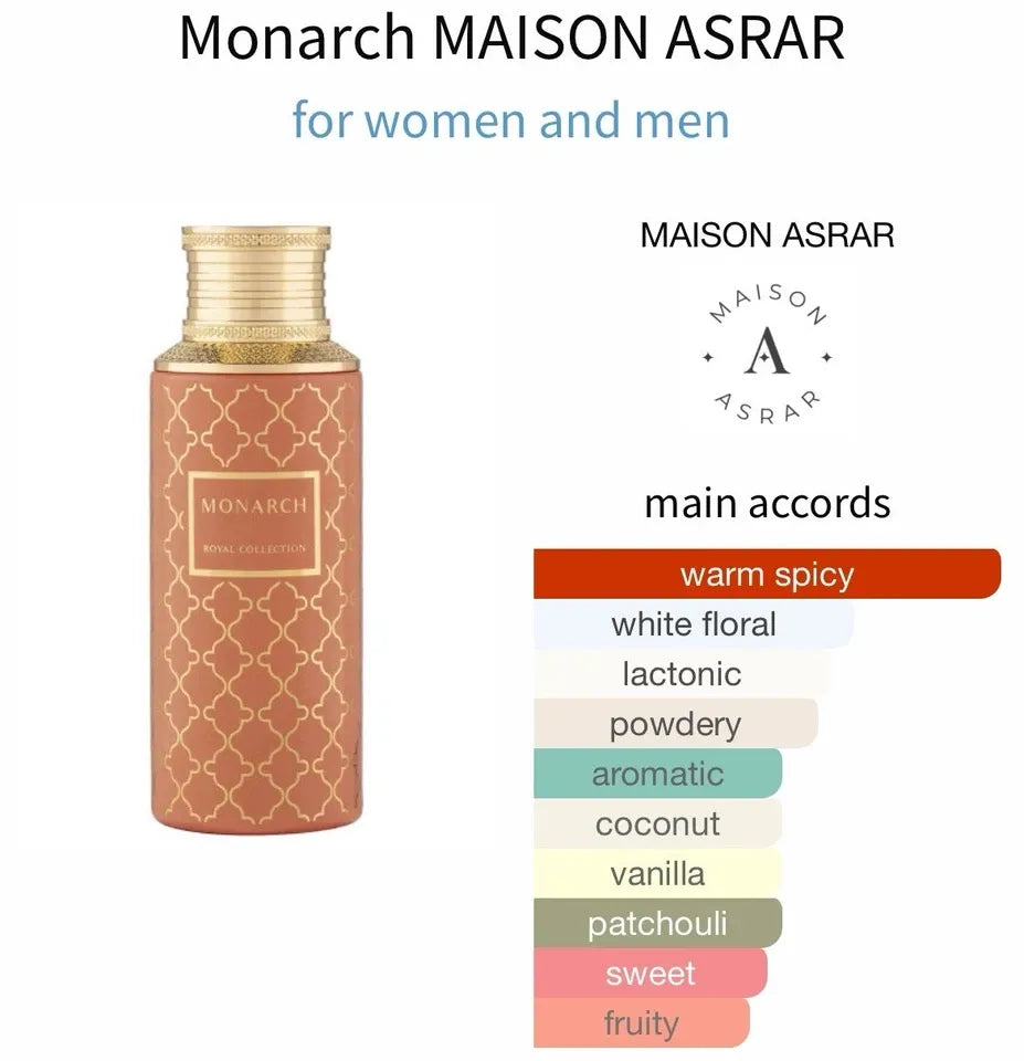 Maison Asrar | MONARCH | Eau De Parfum | 100ml | A fragrance of distinction