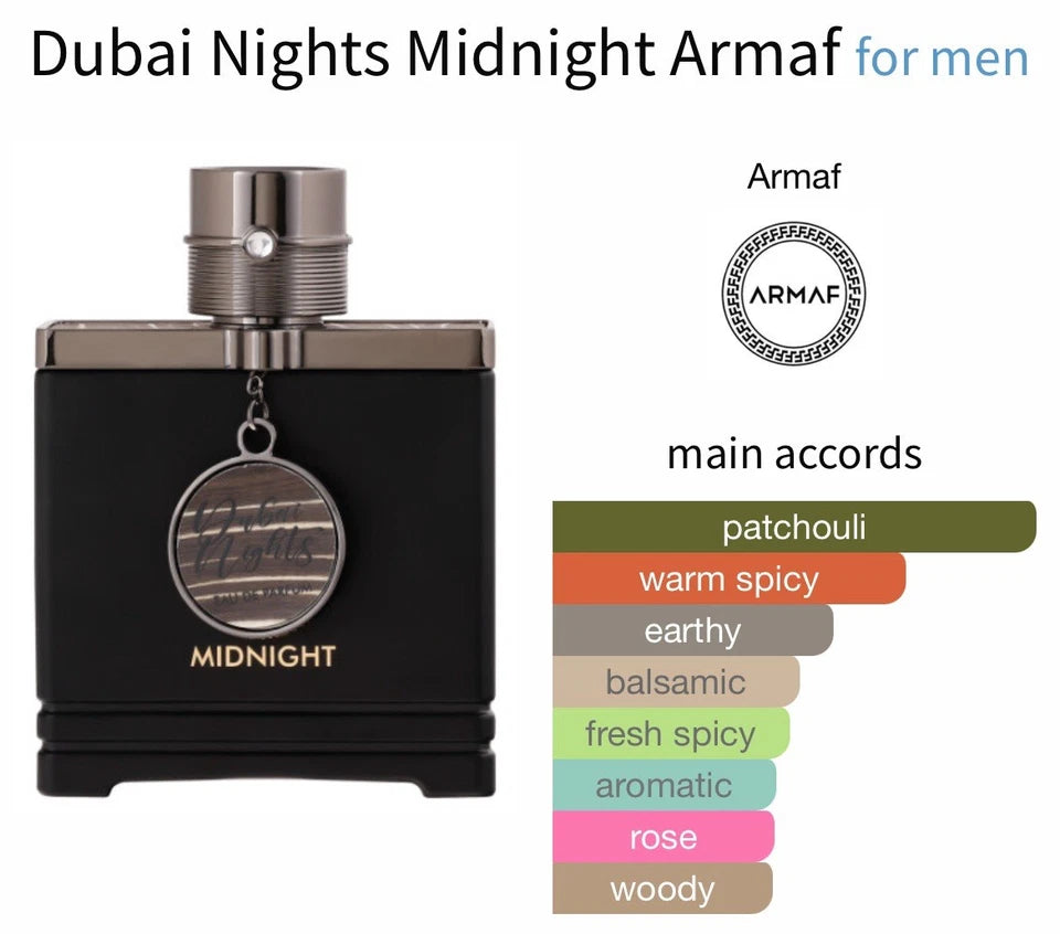 Armaf | Dubai Nights Midnight | Eau De Parfum 100ml | Fragrance For Men