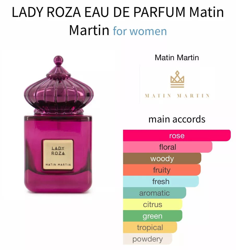 Matin Martin LADY ROZA EDP 100ML BEST SELLER/LONG LASTING/LUXURIOUS