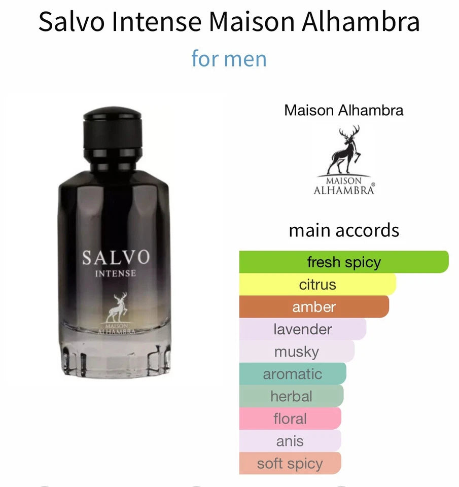 Salvo Intense | Maison Alhambra | 100ml | Eau De Parfum | Fragrance For Men
